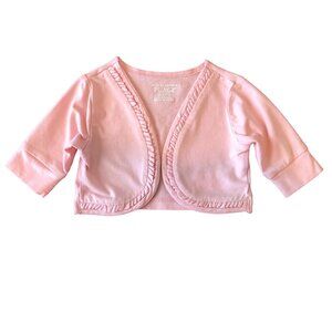 Children's Place Pink Bolero Short Cropped Jacket Long Sleeves Size 12-18M